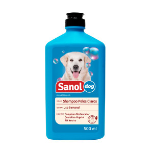 Shampoo Sanol Dog Cães Pelos Claros - 500ml